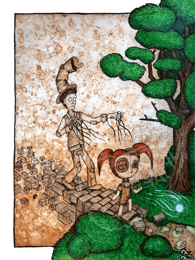 "Quand la marionette te fait sortir du cadre !" Print