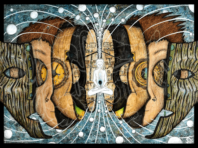 "Inside the mask" Print