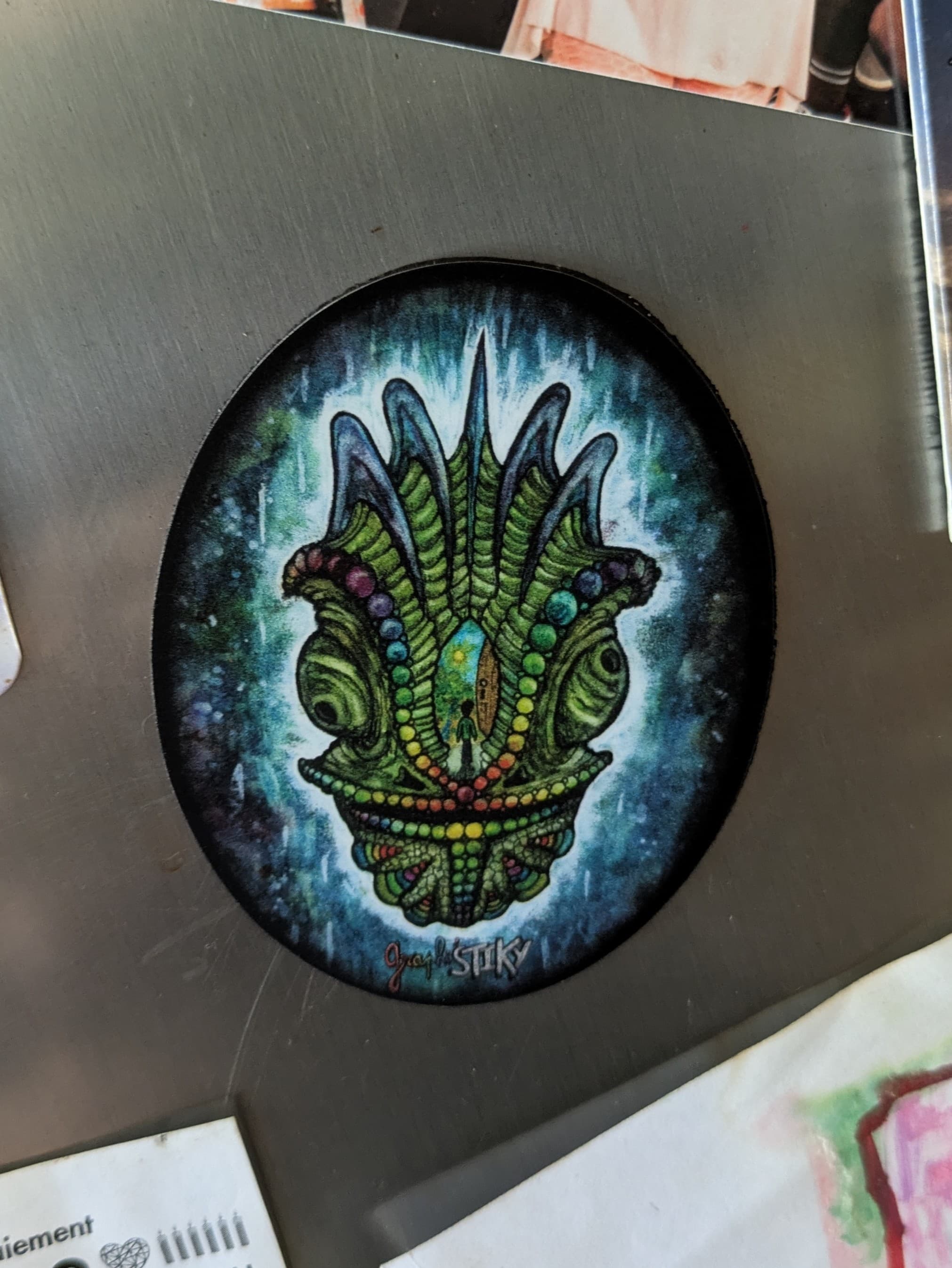 "Caméléon comic" Magnet